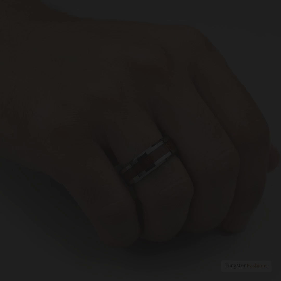 Max Men's Silver Tungsten Wedding Band 8mm