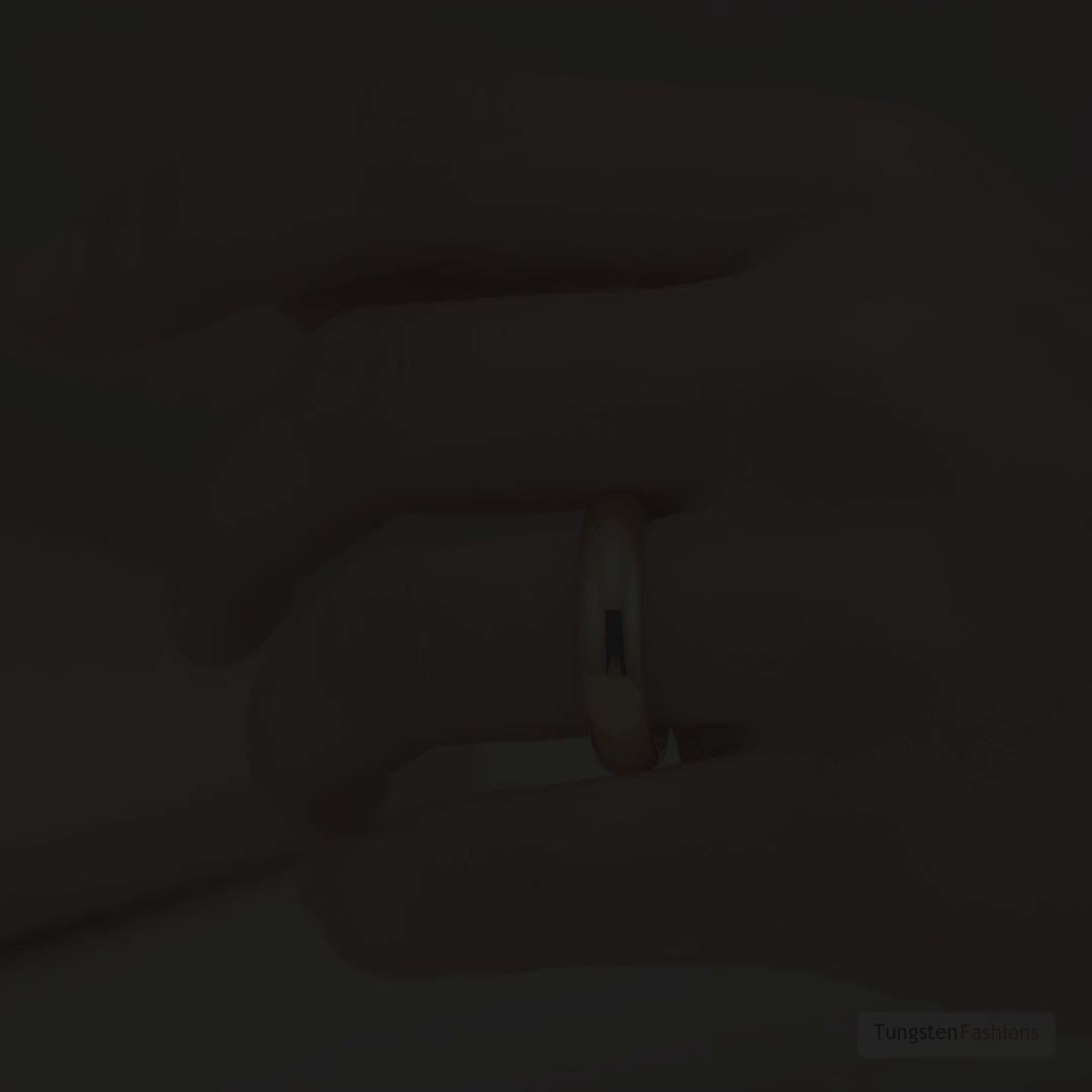 Classic Women's Gold Tungsten Wedding Band 3mm