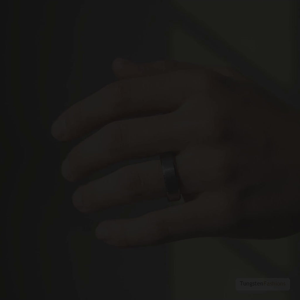Rasoret Men's Brushed Silver Tungsten Wedding Band 7mm