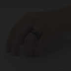 Classic Men's Black Tungsten Wedding Band 8mm