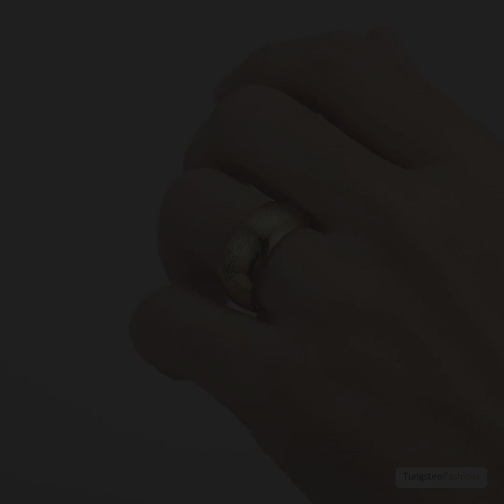 Gold Lord of the Rings Tungsten Ring 8mm
