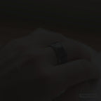 Masonic Men's Black Beveled Tungsten Ring 8mm
