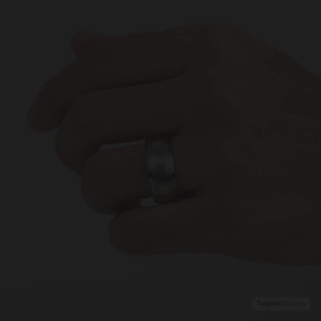 Corso Men's Silver Tungsten Wedding Band 8mm