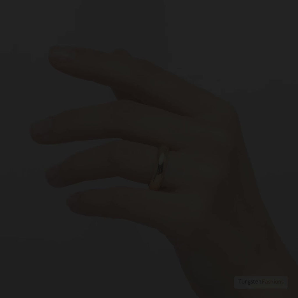 Classic Gold Tungsten Wedding Band 4mm