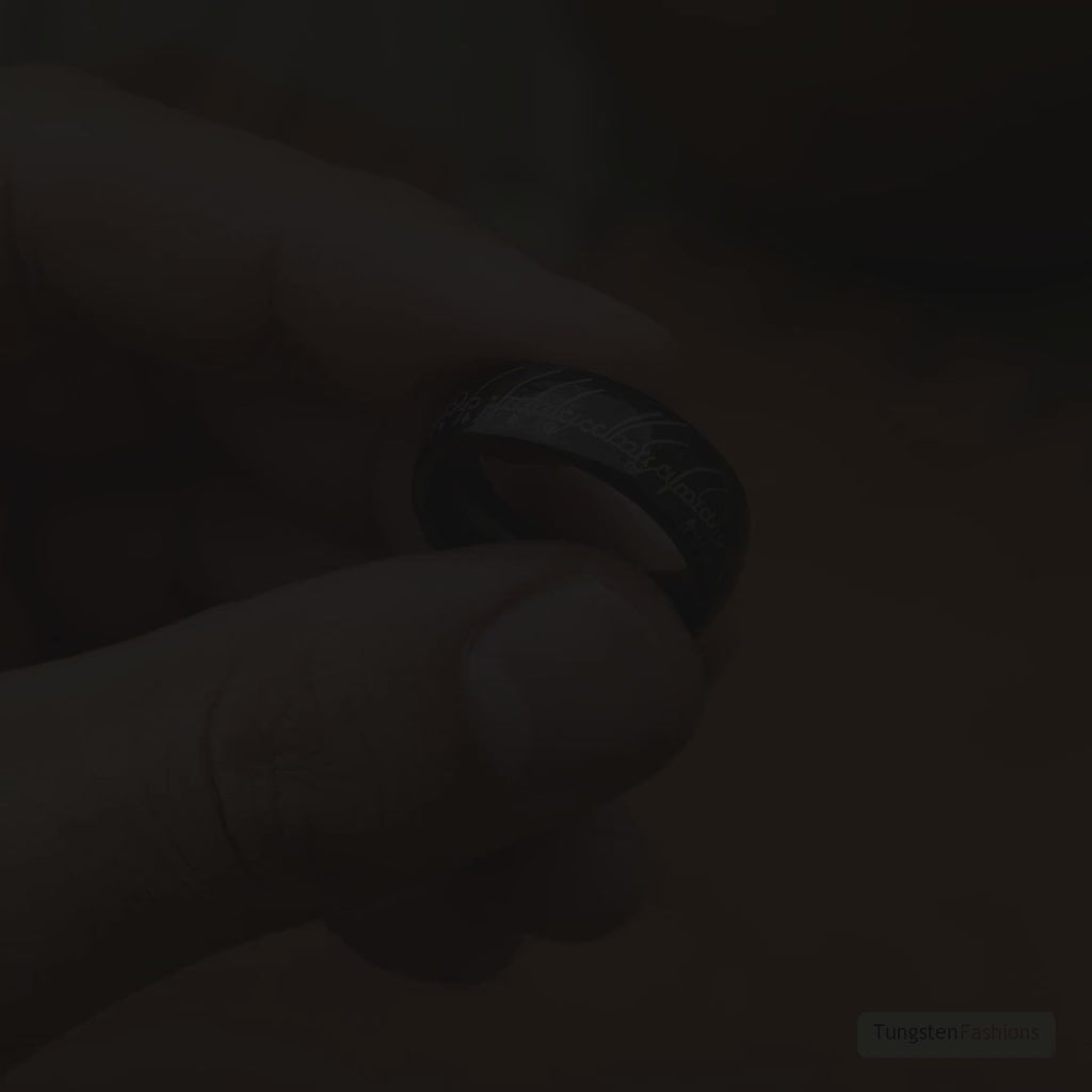 Black Lord of the Rings Tungsten Ring 8mm