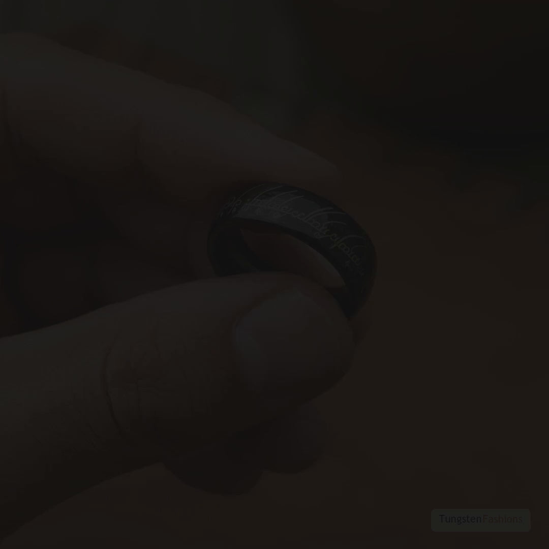 Black Lord of the Rings Tungsten Ring 8mm