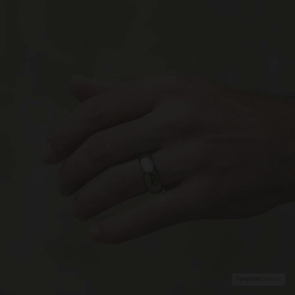 Classic Men's Silver Tungsten Wedding Band 8mm