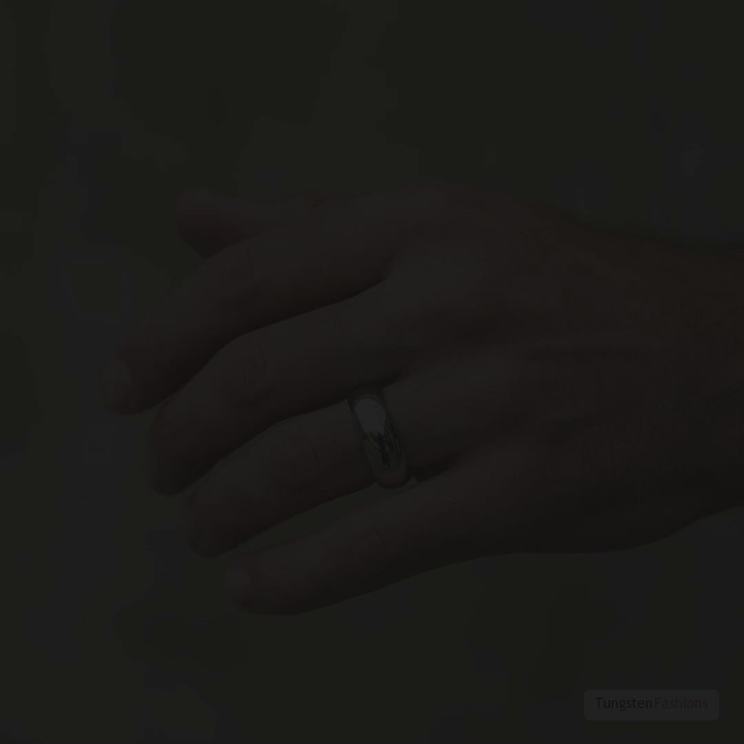 Classic Men's Silver Tungsten Wedding Band 8mm