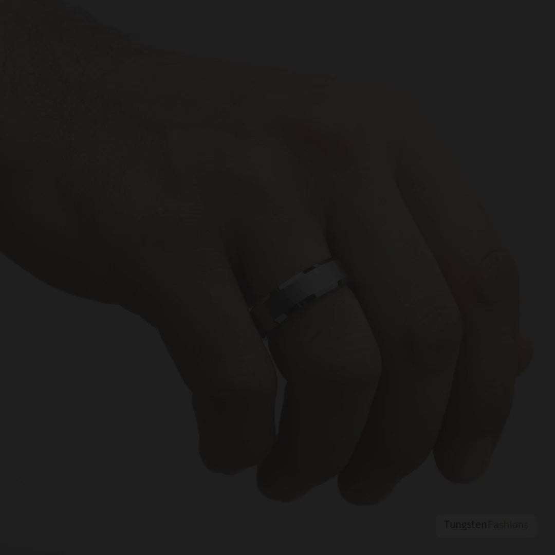 Rasoret Silver Tungsten Wedding Band 6mm