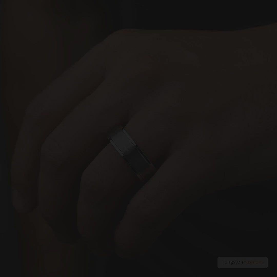 Astrea Tungsten Cross Ring 7mm