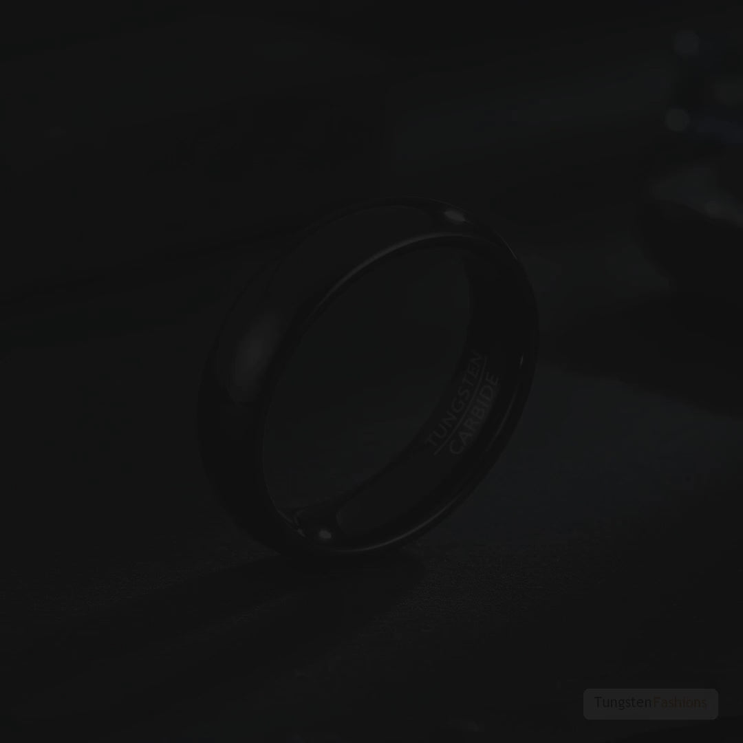 Classic Black Tungsten Wedding Band 5mm