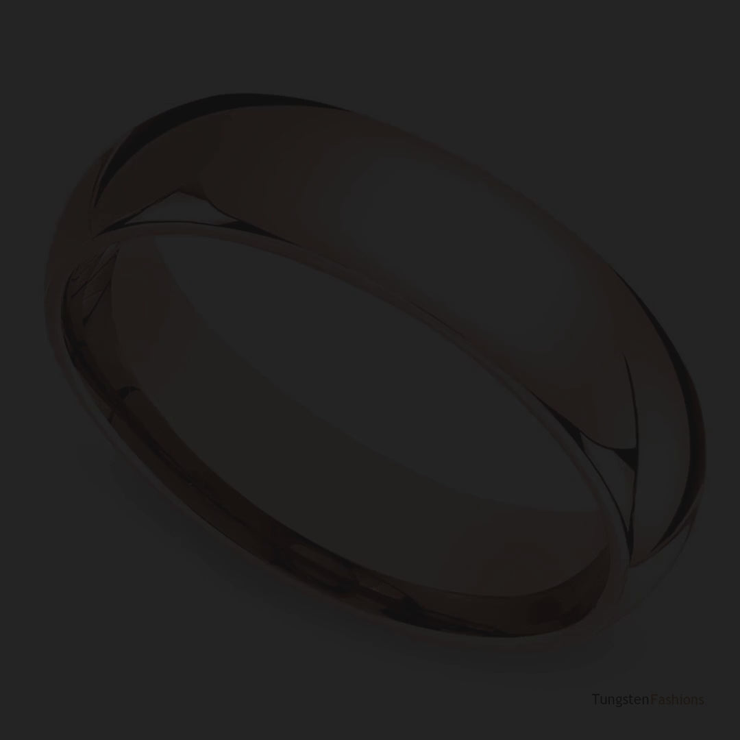 Classic Rose Gold Tungsten Wedding Band 6mm