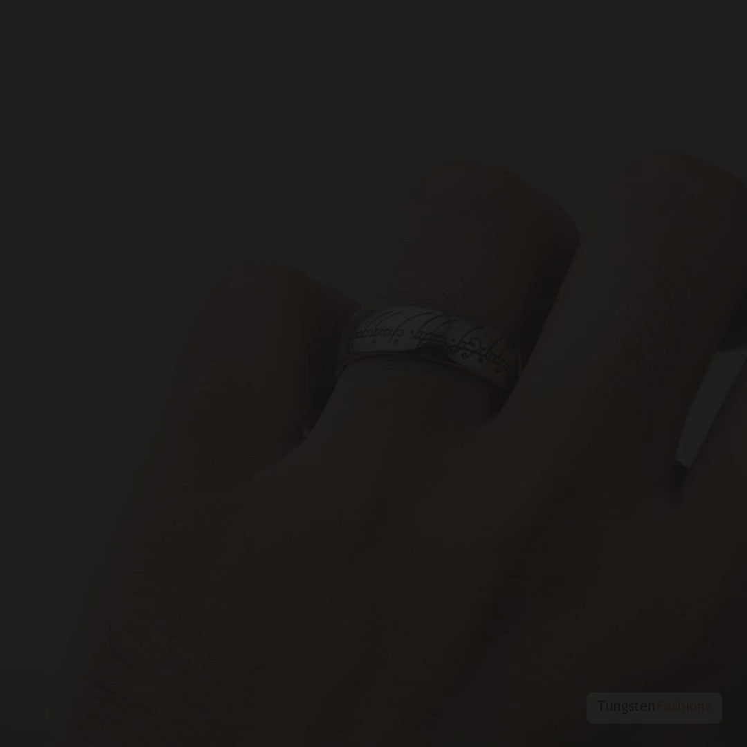Lord of the Rings Silver Tungsten 6mm