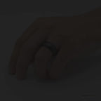 Classic Men's Black Tungsten Wedding Band 8mm