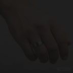 Xenos Silver Tungsten Wedding Band 6mm