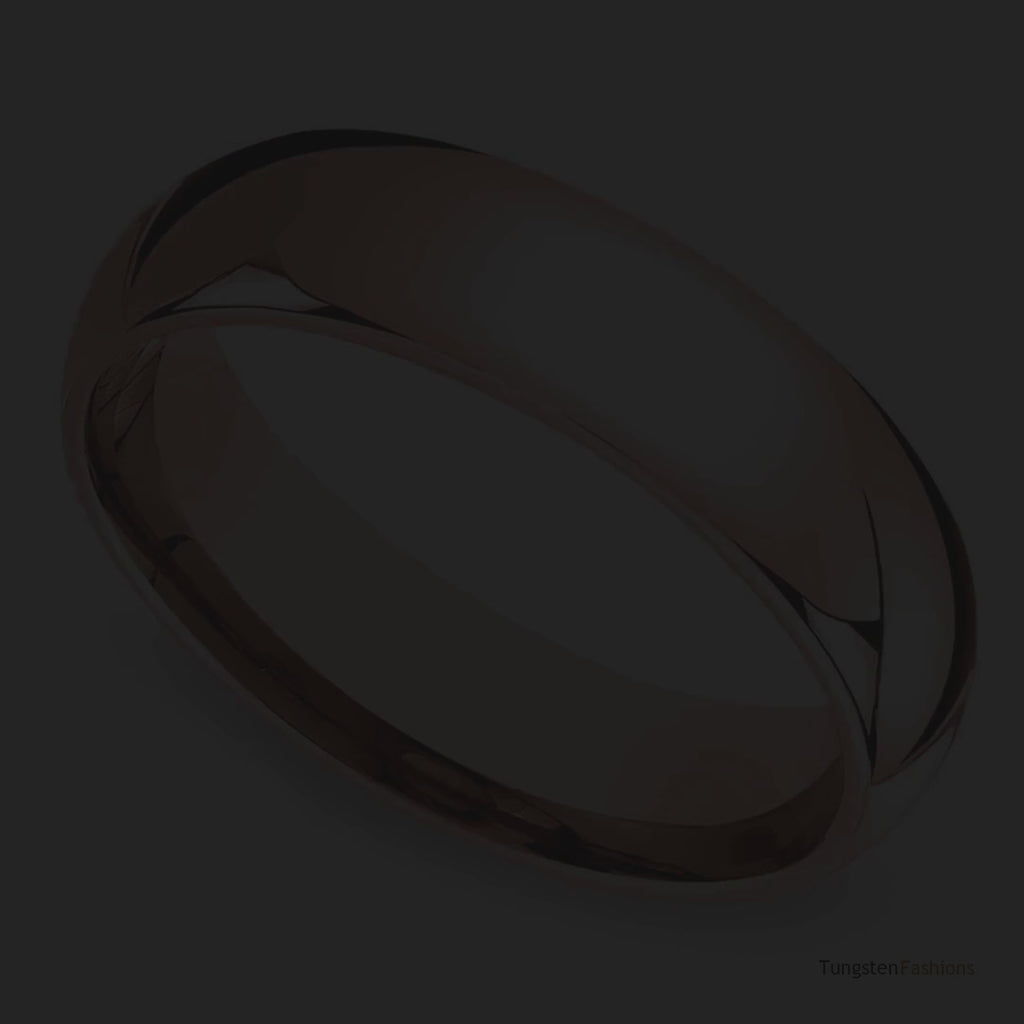 Classic Rose Gold Tungsten Wedding Band 6mm