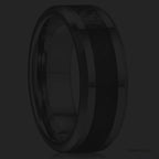 Acacia Men's Black Carbon Fiber Tungsten Wedding Band 8mm