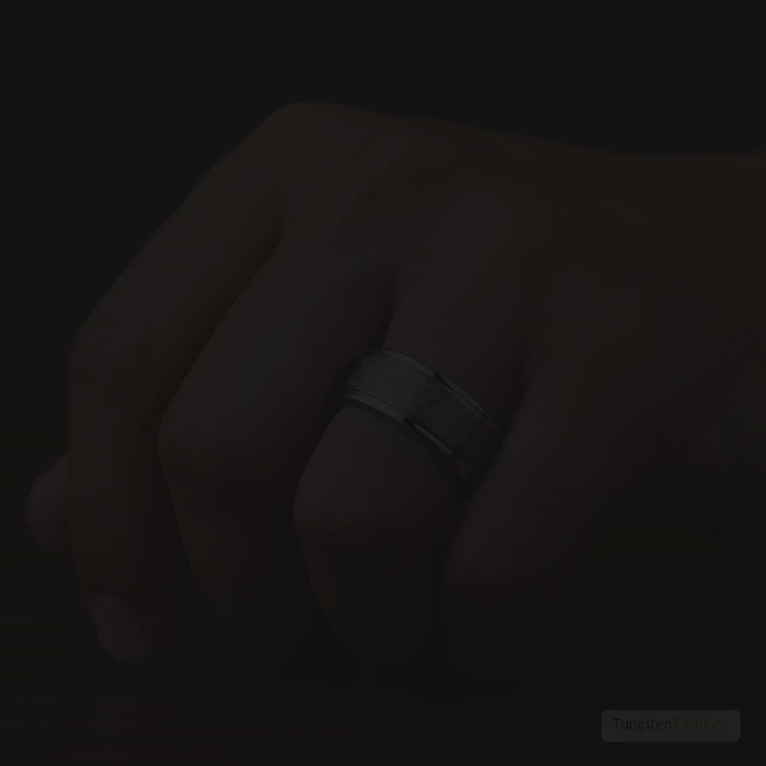 Celtic Men's Tungsten Wedding Band 8mm