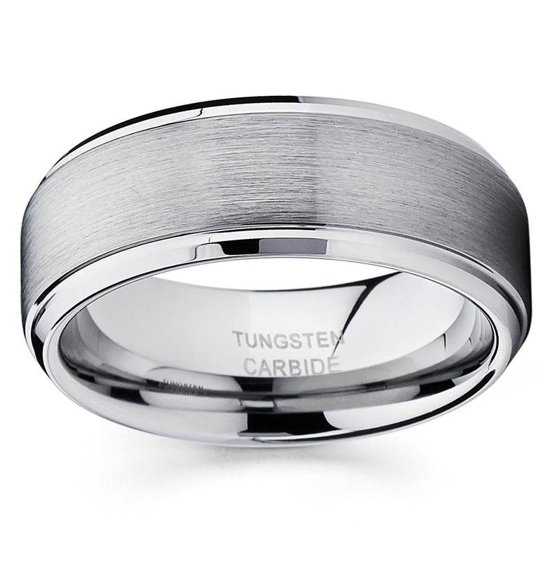 Sabu Brushed Two Toned Tungsten Ring 8mm
