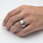 Sabu Brushed Two Toned Tungsten Ring 8mm