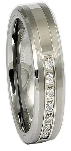 Pretse 6mm Tungsten Carbide Beveled Ring