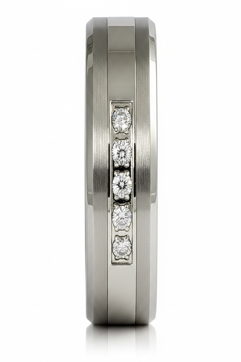 Pretse 6mm Tungsten Carbide Beveled Ring