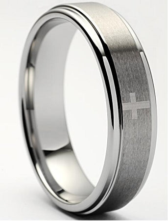 Religious Tungsten Ring 7mm