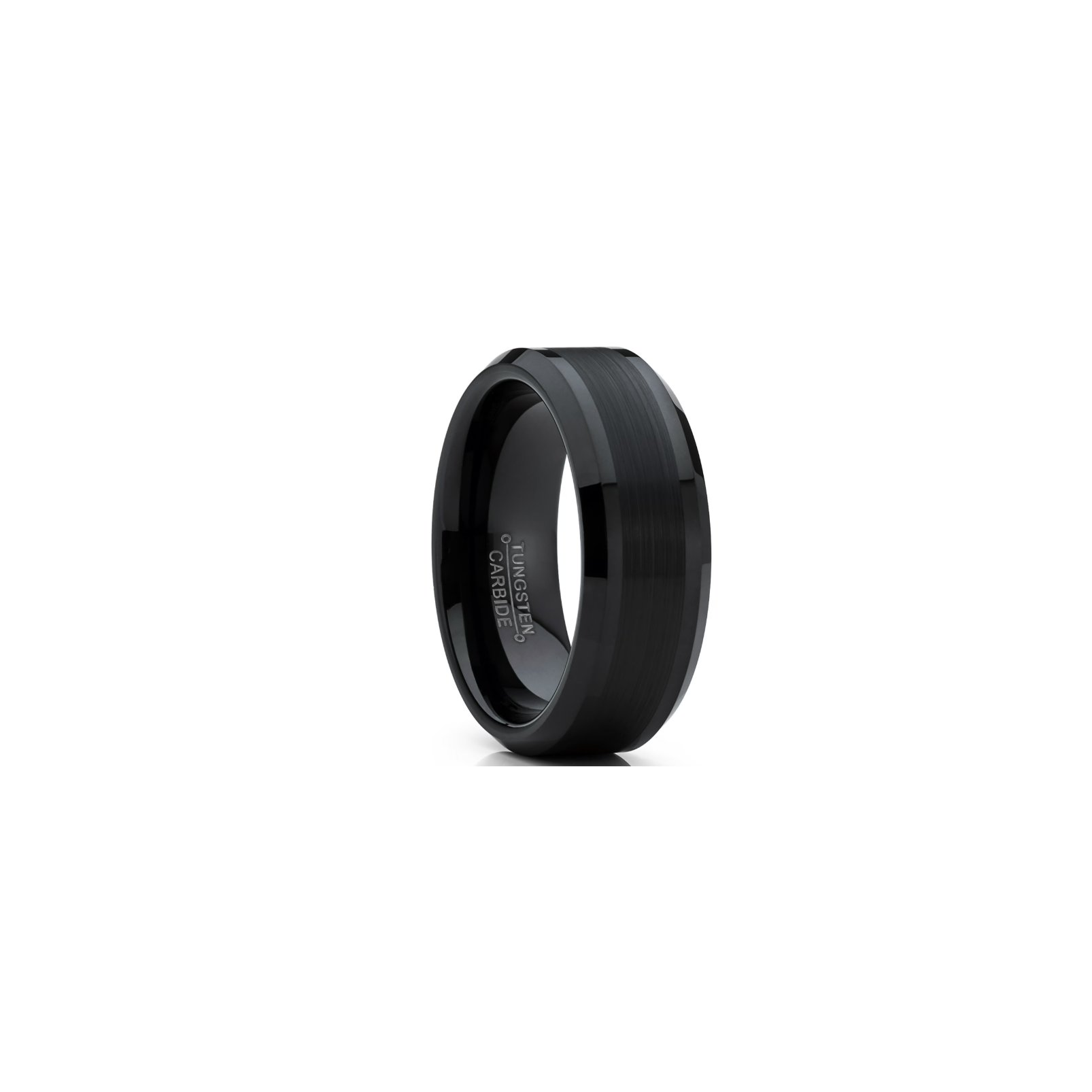 Cowboy Black Tungsten Carbide Ring 8mm